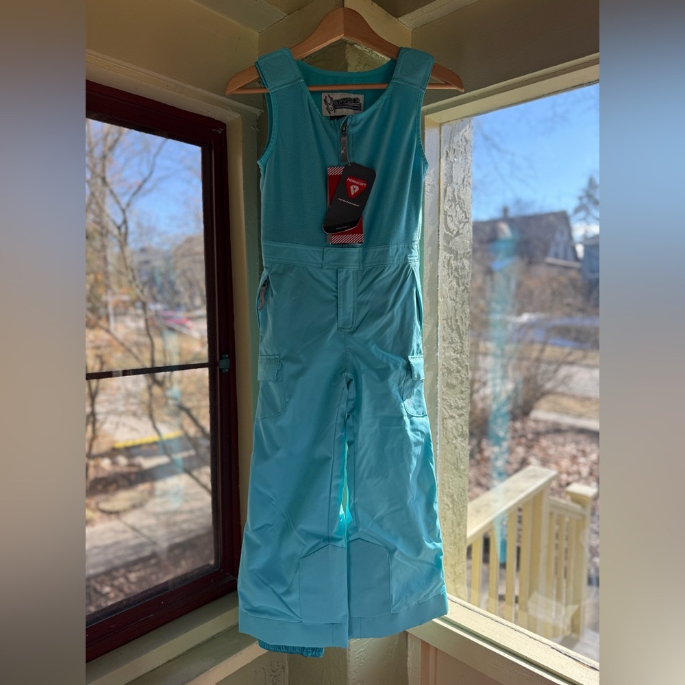 Spyder Bitsy Spyder Girls Size 7 Sparkle Insulated Pant Snow Ski Bib NWT